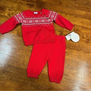NWT Edgehill Collection red sweater set size newborn